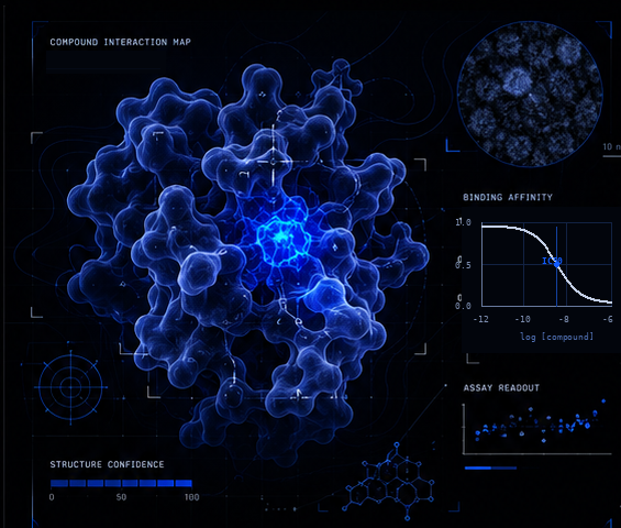 Cobalt scientific visualisation showing a molecular interaction interface